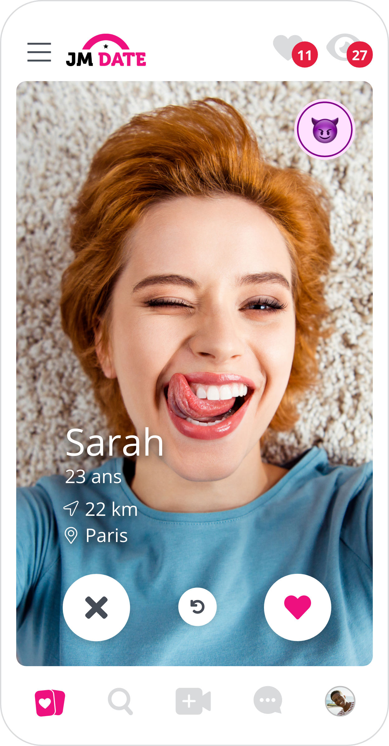 Application JM-Date pour rencontre discrète adulte