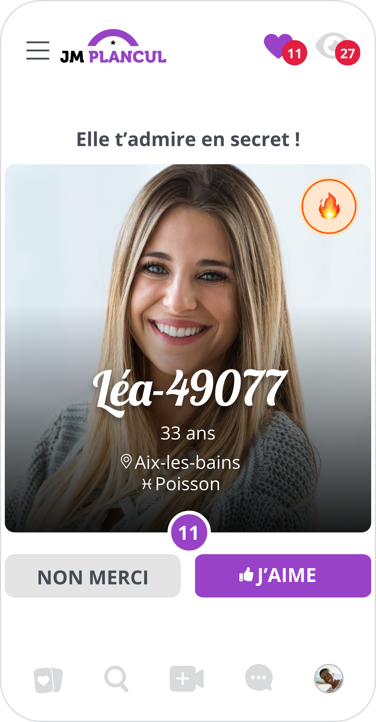 JM Date profils adultes et likes